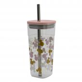 Disney - Vaso - Acrilico Cube Con Pajita 540 Ml Mickey