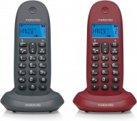 Telefono DECT Motorola C1002CB+ Duo Gris y Granate