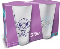 Set 2 vasos casual Stitch cristal 490ml