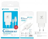 Cargador USB + Cable Tipo C 2.4A Blanco