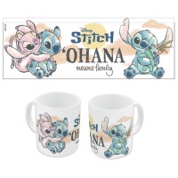 Taza ceramica 325 ml Stitch & Angel