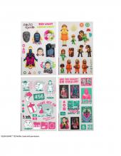 Set de 4 stickers squid game