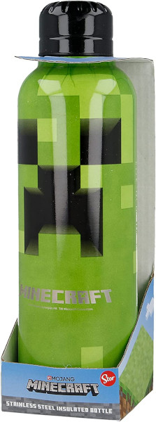 Botella Termo Acero 515ml. Minecraft