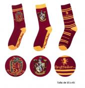 [248185] Set 3 calcetines Gryffindor Harry Potter