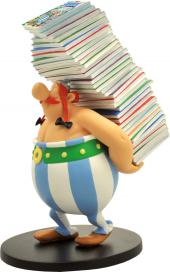 [264384] Figura Coleccionable Obelix cargando Pila De Comics