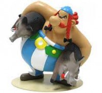 [264405] Figura de Obelix Cargando un Jabalí