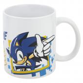 [269010] Taza ceram.325ml caja r.sonic game on wh