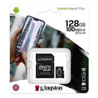 [269966] Tarjeta de memoria Micro SD Kingston CANVAS Select Plus 128GB CL10 UHS-i + Adaptador
