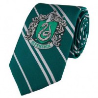 [272780] Corbata infantil Slytherin logo tejido (Harry Potter)