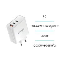 [273653] Cargador doméstico tres puertos A+C+C 65W HC2230