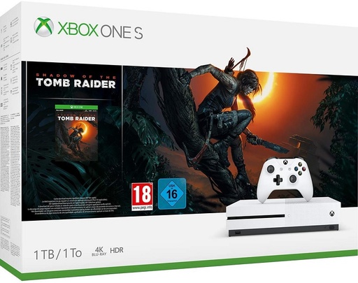 [142611] 1 TB/TO XB ONE S BLANCA + SHADOW OF TOMB RAIDER