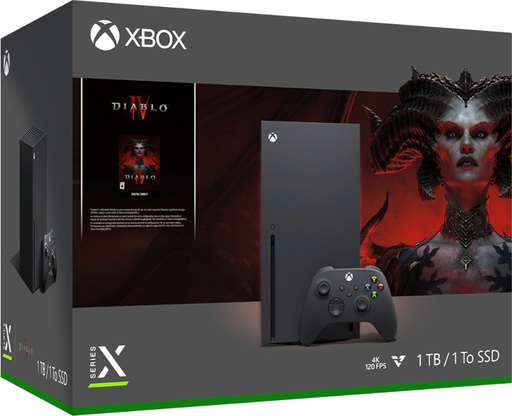 [142171] 1 TB SSD XBOX SERIE X BLACK (NEGRA) + DIABLO IV