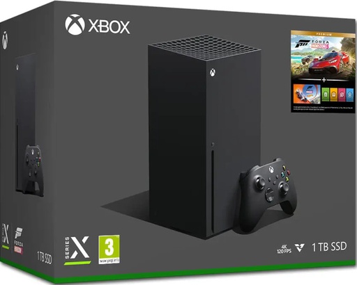[142170] 1 TB SSD XBOX SERIE X BLACK (NEGRA) + FORZA HORIZON 5 PREMIUN EDITION