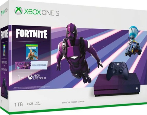 [154224] 1 TB XB ONE S MORADA FORTNITE PACK +1 MES XBOX LIVE GOLD (SPECIAL EDITION)