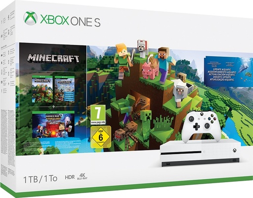 [154227] 1 TB/TO XB ONE S BLANCA + MINECRAFT (4 JUEGOS)