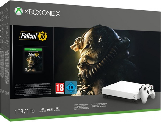 [154237] 1 TB XB ONE X BLANCA 4K ULTRA HDR + FALLOUT 76 + 1 MES XBOX LIVE GOLD